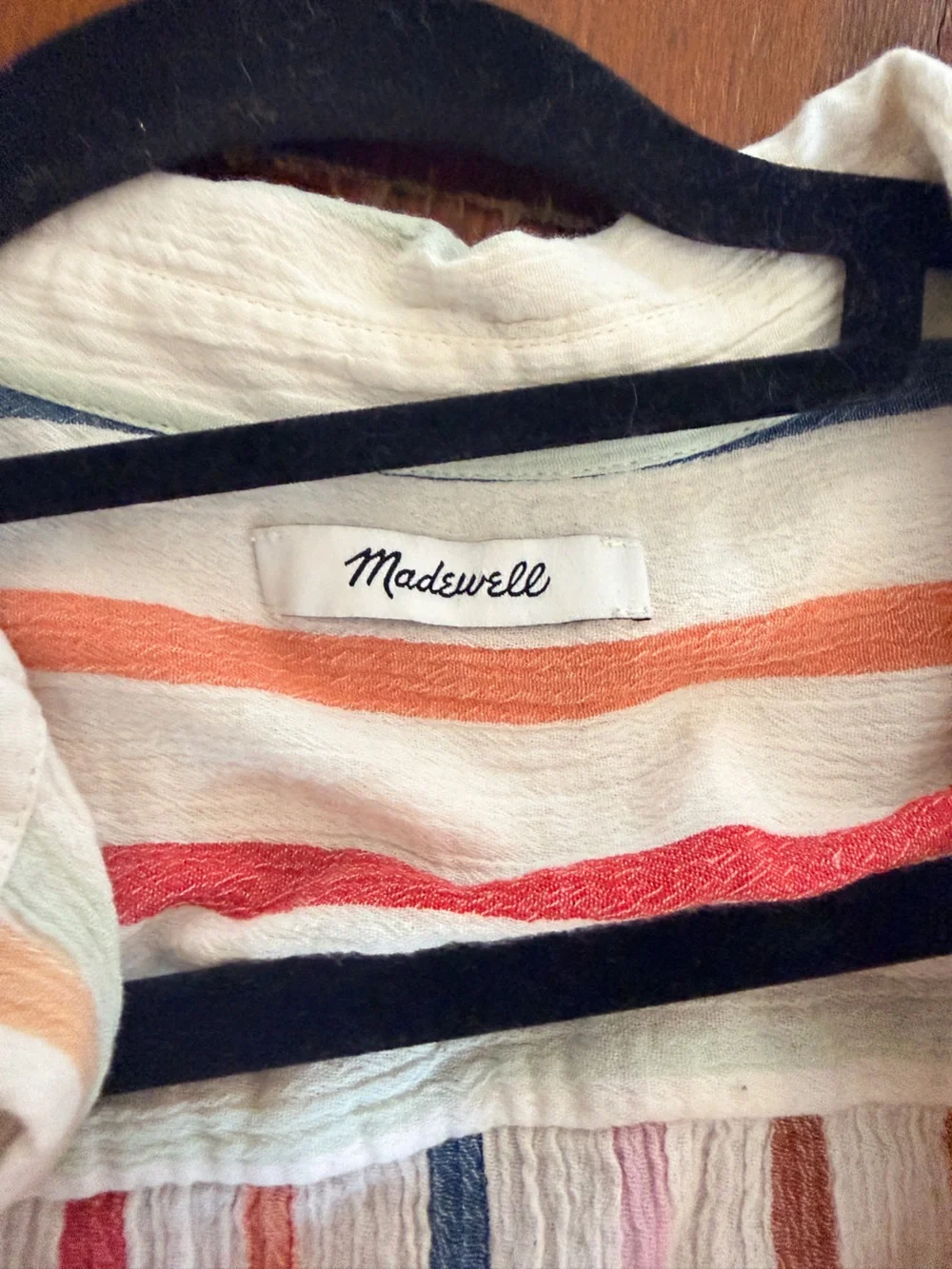 Madewell Central Drapey Shirt - Multicolor Stripe - Picture 6 of 6